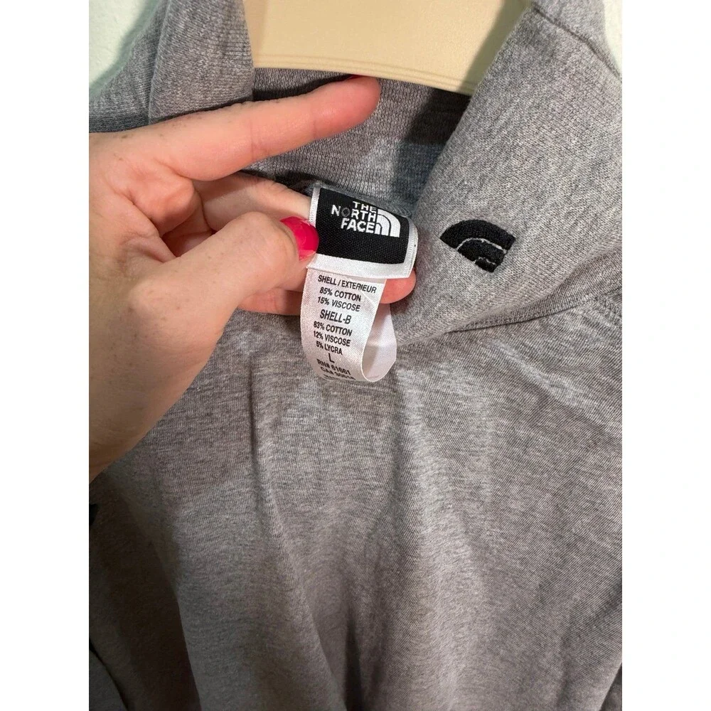 Vintage The North Face T-Neck Pullover Men’s L Heather Gray NWT 90s Y2K